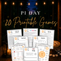 20 Pi Day printable games bundle with classroom games, puzzles, challenges, icebreakers and activities
