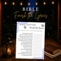 Bible Finish the Lyrics printable Christian game featuring popular worship songs and hymns