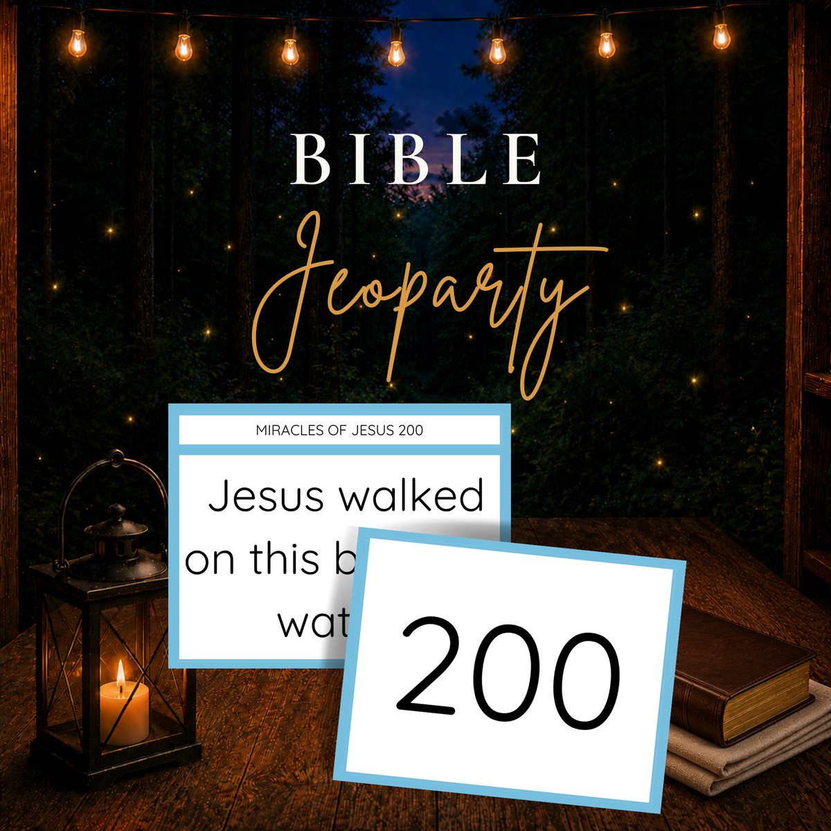 Bible Jeoparty printable Bible trivia game for church youth groups Bible study and family game nights