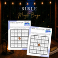 Bible Mingle Bingo printable Christian icebreaker game with kid and adult versions for church groups and families