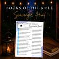 Books of the Bible scavenger hunt printable Bible game for kids teens and adults