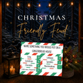 Christmas Friendly Feud printable family party game with festive survey questions and answers