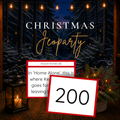 Christmas Jeoparty printable trivia game with Christmas-themed question and point value cards