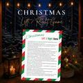 Christmas Left Right Game printable holiday gift exchange story for family and Christmas parties