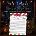 Christmas Office Left Right Game printable holiday party gift exchange game for coworkers