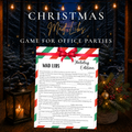 Christmas Office Mad Libs printable game for coworker and workplace holiday parties