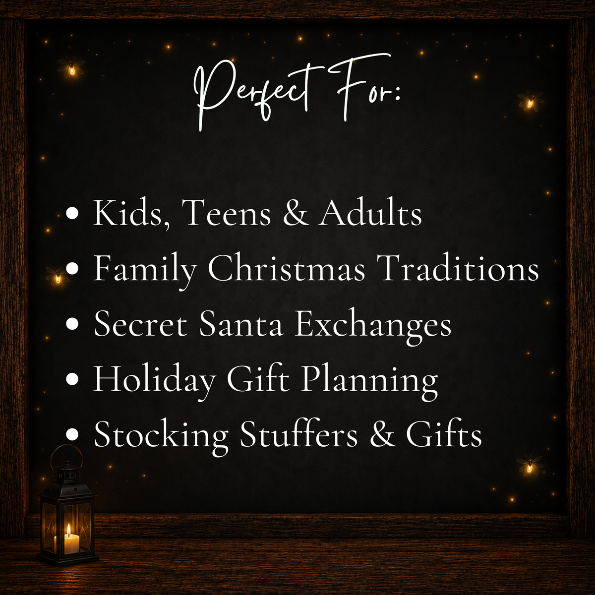 Printable Christmas Wish List for kids teens and adults, family traditions, Secret Santa and holiday gift planning