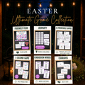Easter Ultimate Game Collection featuring Friendly Feud, Jeoparty, 5 Second Game, Forbidden Words, Charades and 25 printable Easter games