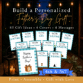 Printable Father's Day Gift Card Book featuring 85 gift ideas, four cover designs, four messages, and 4x6 and 5x7 sizes.