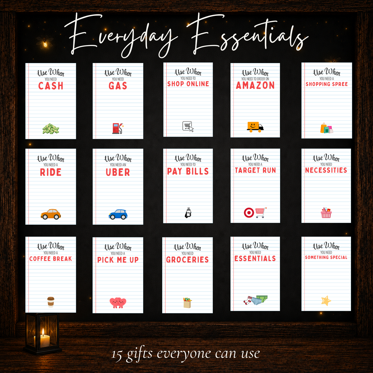 Everyday essentials Use When graduation gift card ideas