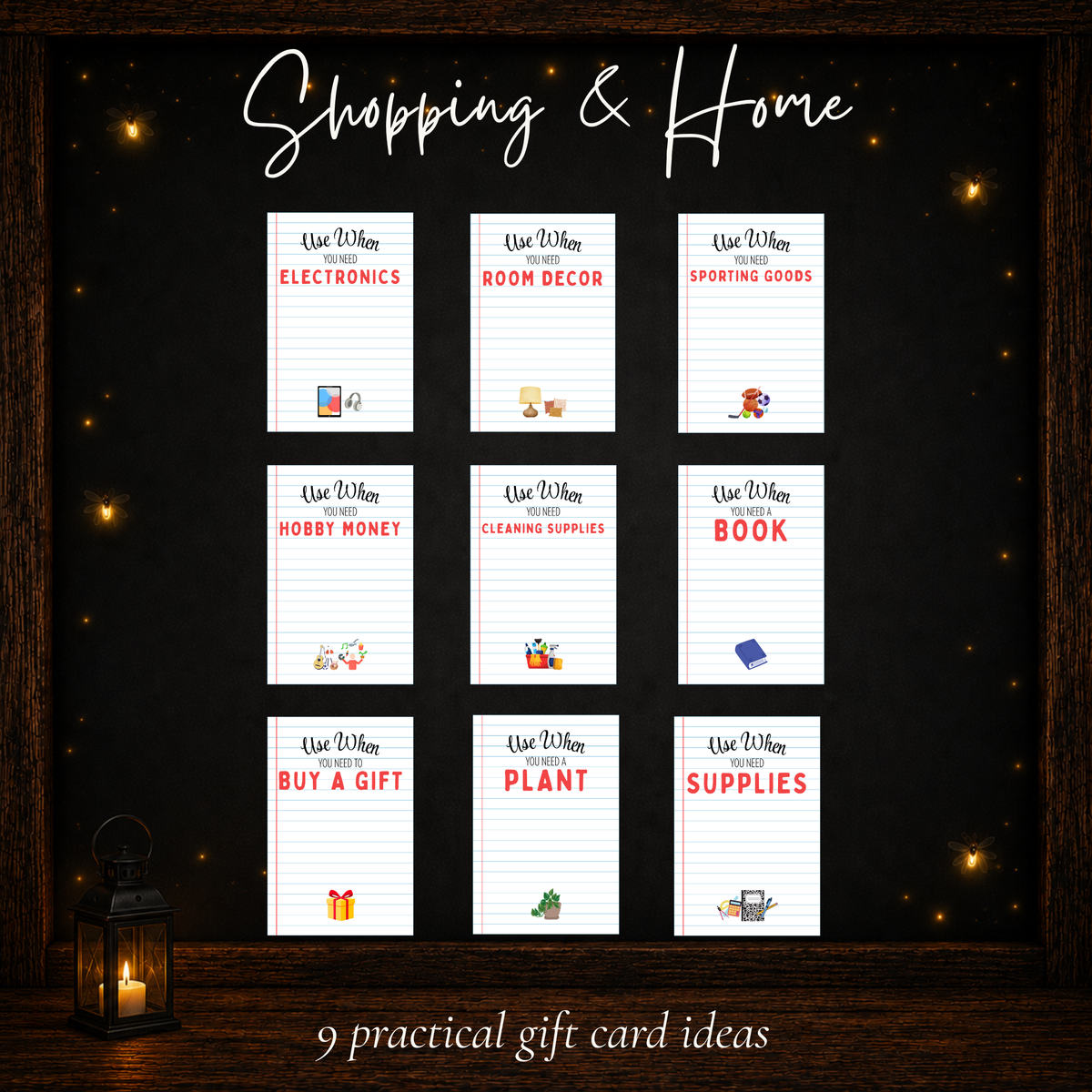 Shopping and home graduation gift card book ideas