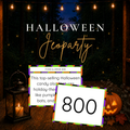 Printable Halloween Jeoparty trivia game with Halloween-themed question and point value cards