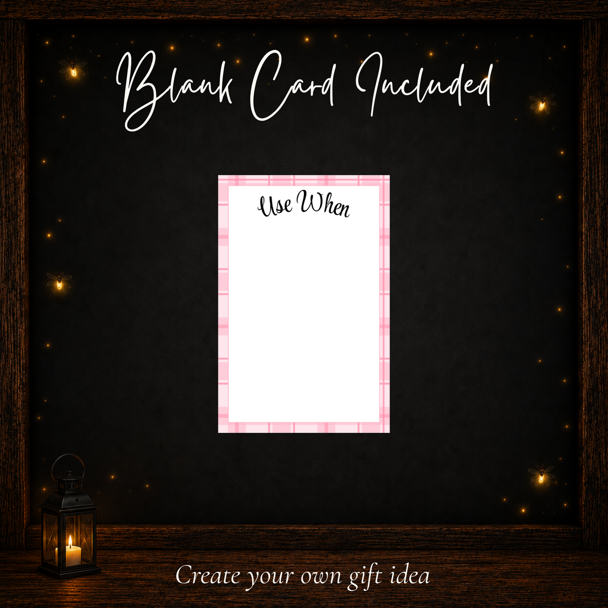 Blank Mother's Day gift card design that can be personalized with a gift idea of your own.