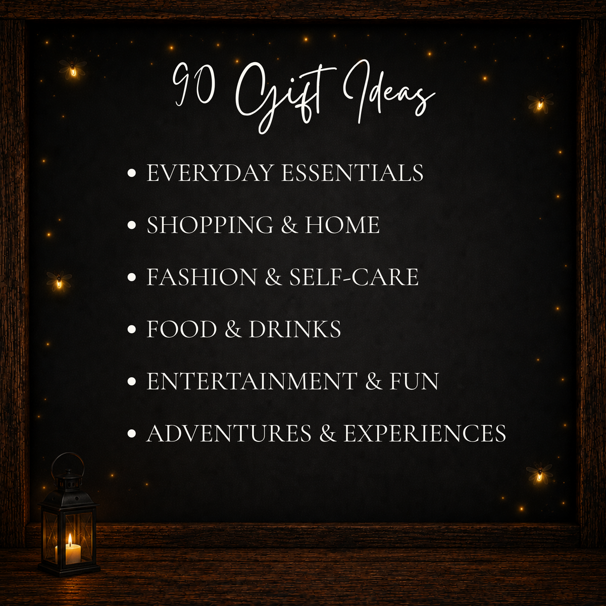 Overview of six categories of Mother's Day gift card ideas, from everyday essentials to special experiences.