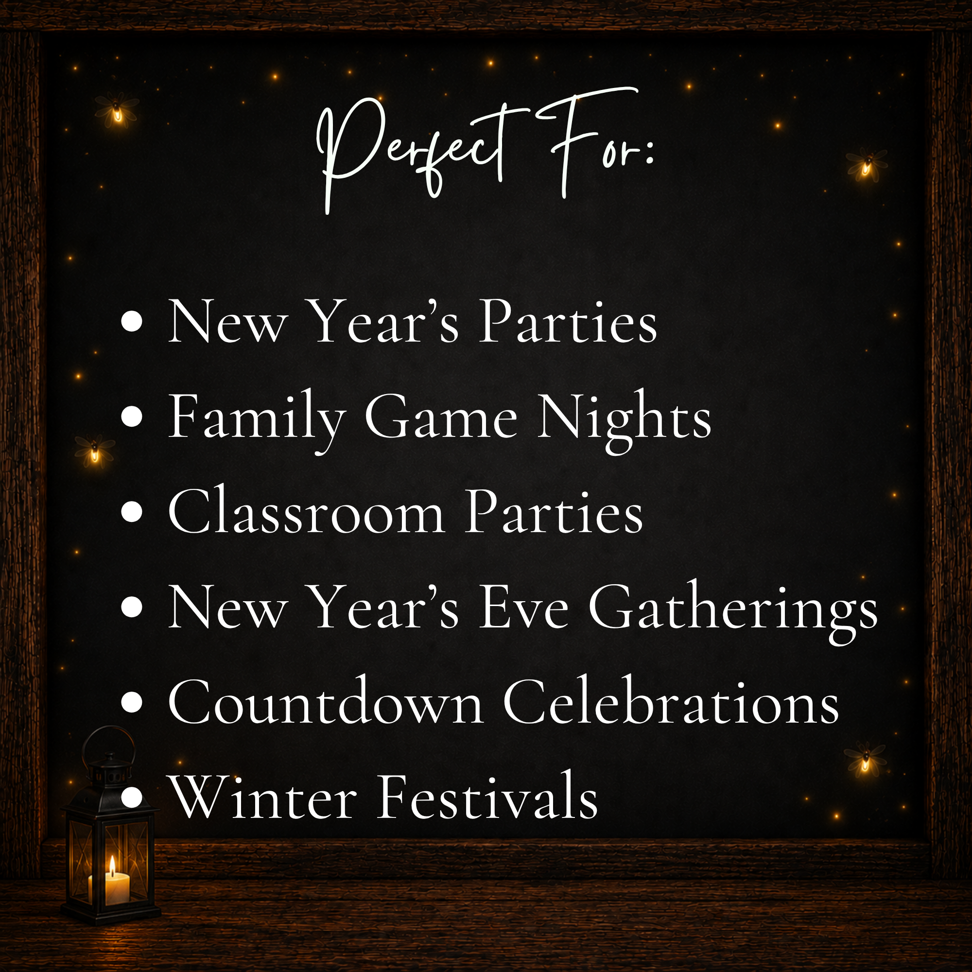 New Year’s Mingle Bingo icebreaker game for New Year’s parties, family game nights, classrooms and countdown celebrations