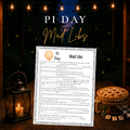 Pi Day Mad Libs printable game for classroom math activities and Pi Day celebrations