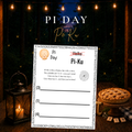 Pi Day Pi-Ku printable 3-1-4 syllable poetry activity for students