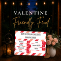 Valentine Friendly Feud printable Valentine’s Day survey game with popular chocolate manufacturer question card