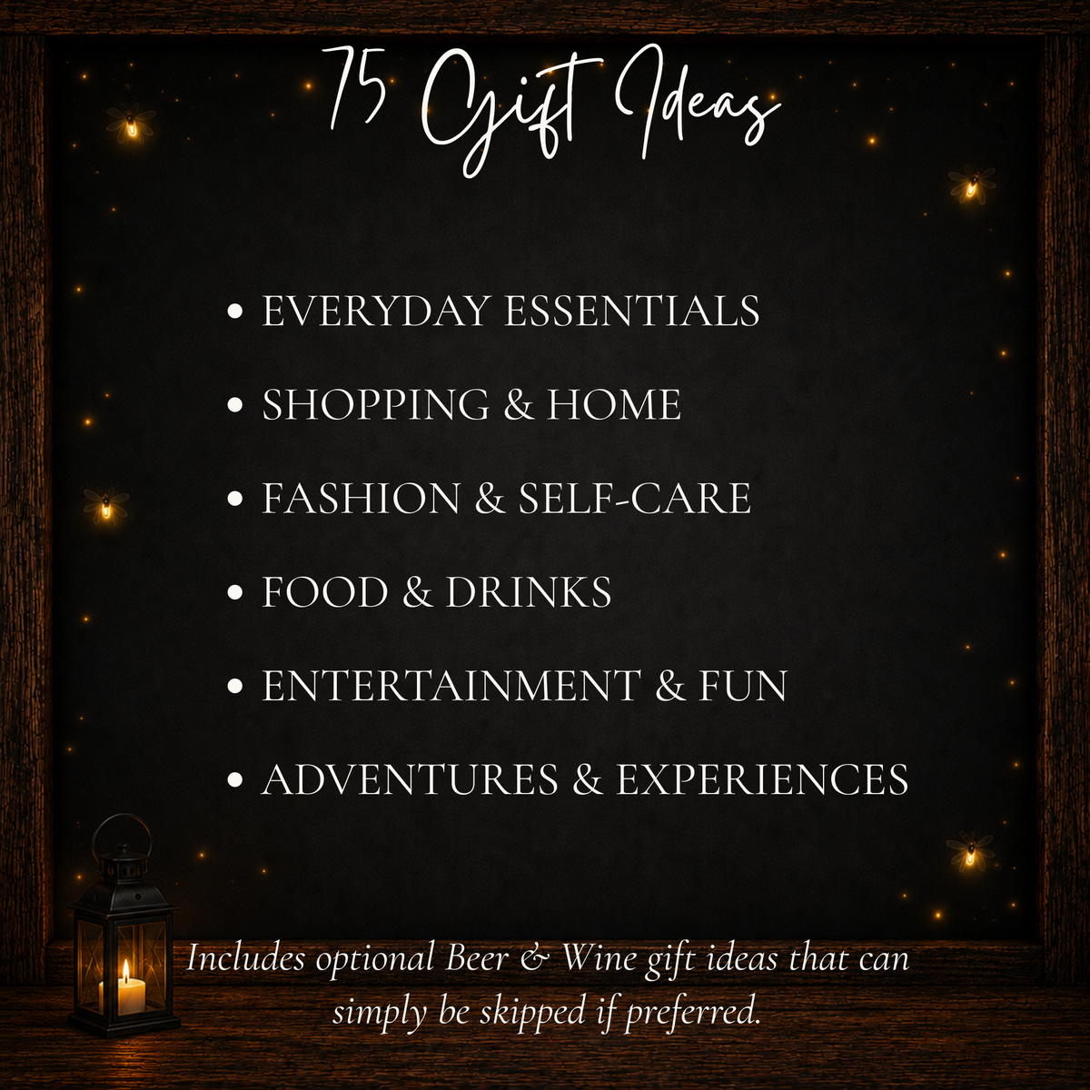 Valentine gift card book includes 75 gift ideas for everyday essentials, shopping, self-care, food, entertainment, and experiences.