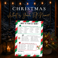 What Is Your Elf Name printable Christmas game for kids, families, classrooms and holiday parties