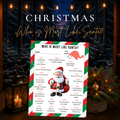 Who Is Most Like Santa printable Christmas party game with festive Santa-themed scoring activity